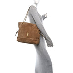 Suede Medium Jamie Shopping Tote Golden Leaf