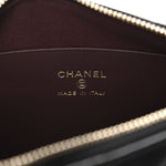 Caviar Quilted Purse With Chain Black