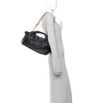 Nappa Medusa Chain Shoulder Bag Black