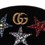 Velvet Matelasse Crystal Star GG Marmont Belt Bag 75 30 Black