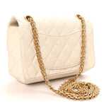 Aged Calfskin Quilted 2.55 Reissue Mini Flap White