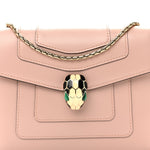 Calfskin Small Serpenti Forever Snake Strap Crossbody Bag Light Pink