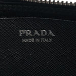 Saffiano Mini Triangle Crossbody Pouch Black