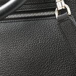 Drummed Calfskin Suede Medium Trapeze Black