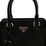Brushed Calfskin Mini Zippered Crossbody Tote Black