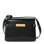 Smooth Calfskin Mini Manhattan Shoulder Bag Black