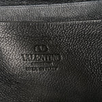 Grainy Calfskin Mini Rockstud Shopping Bag Black