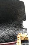 Grain De Poudre Monogram Cassandra Clasp Bag Black