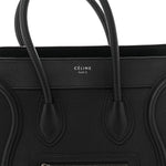 Drummed Calfskin Micro Luggage Black