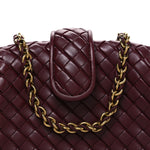 Nappa Intrecciato Small The Lauren 1980 Clutch With Chain Barolo