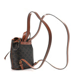 Triomphe Canvas Calfskin Mini Folco Backpack Tan
