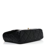 Lambskin Quilted Large CC Funky Town Flap Black