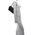 Lambskin Quilted Medium Double Flap Navy
