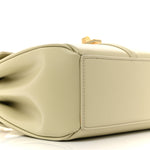 Satinated Calfskin Mini 16 Top Handle Bag Almond Green