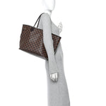 Damier Ebene Neo Neverfull MM Rose Ballerine