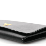 Saffiano Metal Large Chain Wallet Black