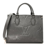 Metallic Empreinte Monogram Giant Onthego PM Gun Metal