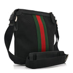 Canvas Web Messenger Bag Black
