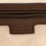 GG Supreme Monogram Textured Dollar Calfskin Web Ophidia Wristlet Shoulder Bag Beige Ebony New Acero