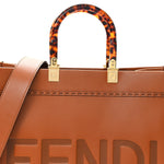 Vitello King Plexiglass Medium Fendi Sunshine Shopper Tote Cuoio