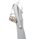 Canvas Ricamo Vitello King FF Multicolor Embroidered Baguette Grezzo Multicolor Gianduia