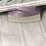 Iridescent Eelskin Maxi Chain Baguette Bag Grey Multicolor