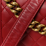 Lambskin Quilted New Medium Boy Flap Dark Red