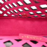 Lambskin Sea Through Flap Black Multicolor