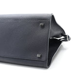 Matte Grained Calfskin Soft Margaux 12 Marine