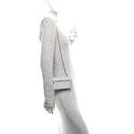 Grained Calfskin Extra Pocket Mini Pouch Minty Breeze