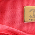 Lambskin Quilted Resin Chain Around Backpack Pink