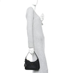 Tessuto Nylon Saffiano Mini Re-Edition 2005 Bag Black