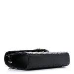 Grain De Poudre Textured Mixed Matelasse Triquilt Medium Monogram Satchel Black