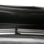 Calfskin Elaphe Double Chevron Mini Wallet On Chain WOC Black