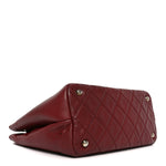 Caviar Quilted Large Timeless CC Soft Tote Dark Red