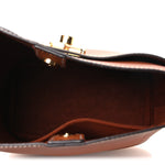 Calfskin Lock and Walk Bucket Cognac