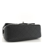 Iridescent Caviar Quilted Mini Rectangular Flap Black