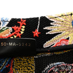 Canvas Zodiac Fantastico Embroidered Medium Book Tote Black Multicolor