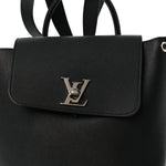 Calfskin Lockme Backpack Black