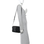 Calfskin Matelasse Monogram Monochrome Lou Camera Bag Black