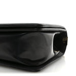 Iridescent Glazed Calfskin Quilted New Medium Boy Flap Black