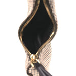 Wool Nappa Micro Houndstooth Nano Fendigraphy Hobo Charm Beige Moro