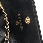 Shiny Aged Calfskin Quilted Waist Belt Bag Black