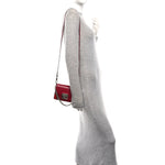 Goatskin Mini GV3 Shoulder Bag Cherry Red