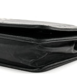 Lambskin Chevron Boy Wallet On Chain WOC Black