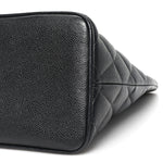 Caviar Quilted Medallion Tote Black