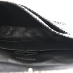 Tweed Quilted Medium Double Flap Beige White Black
