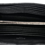 Grain De Poudre Matelasse Chevron Monogram Chain Wallet Black