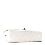 Caviar Quilted Medium Double Flap Ivory