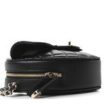 Lambskin Quilted CC In Love Heart Bag Black